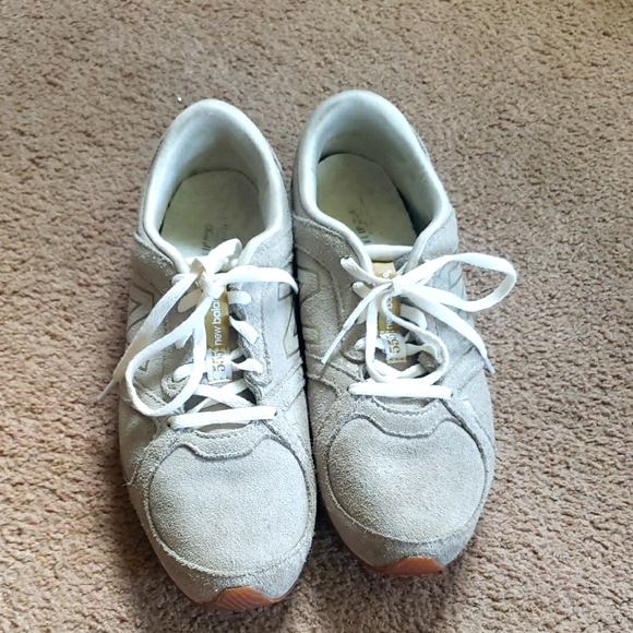 New Balance Shoes - New Balance Grey Suede Sneakers